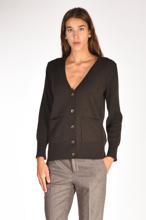 Anne Claire Maglia Cardigan Marrone Donna