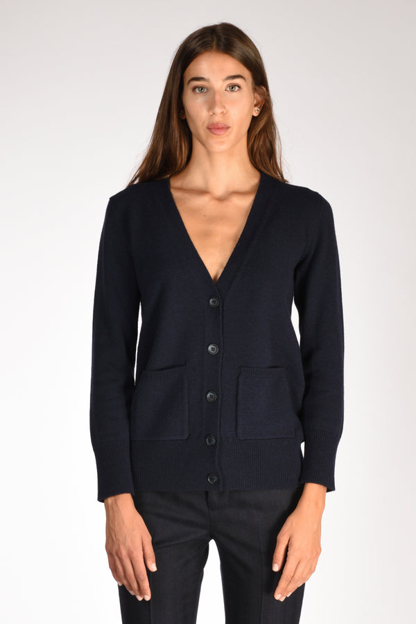 Anne Claire Maglia Cardigan Blu Donna-2