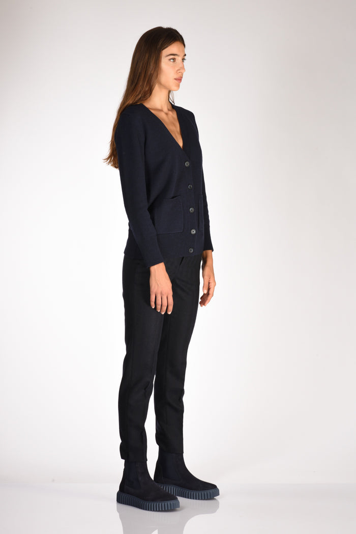Anne Claire Maglia Cardigan Blu Donna - 4