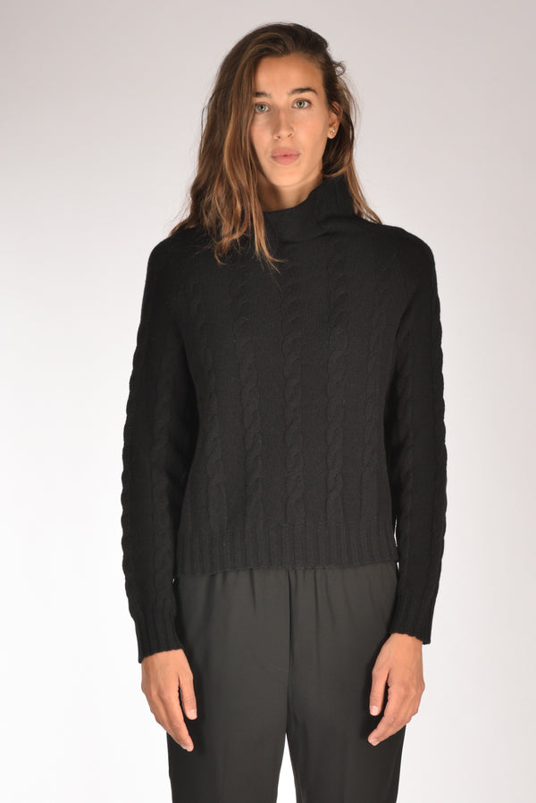 Anne Claire Maglia Cratere Nero Donna-2