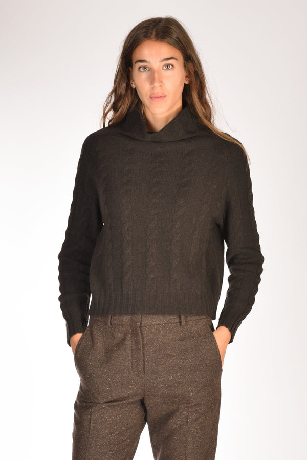 Anne Claire Maglia Cratere Marrone Donna