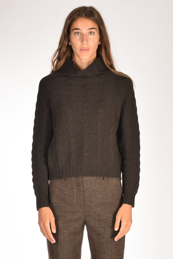 Anne Claire Maglia Cratere Marrone Donna-2