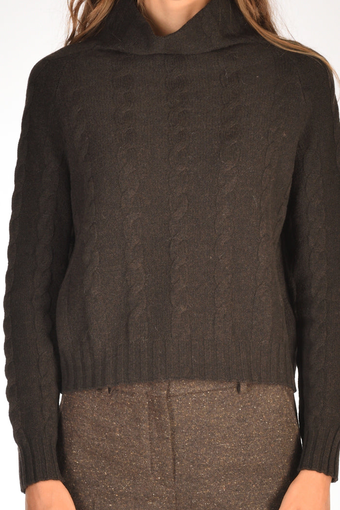 Anne Claire Maglia Cratere Marrone Donna - 3