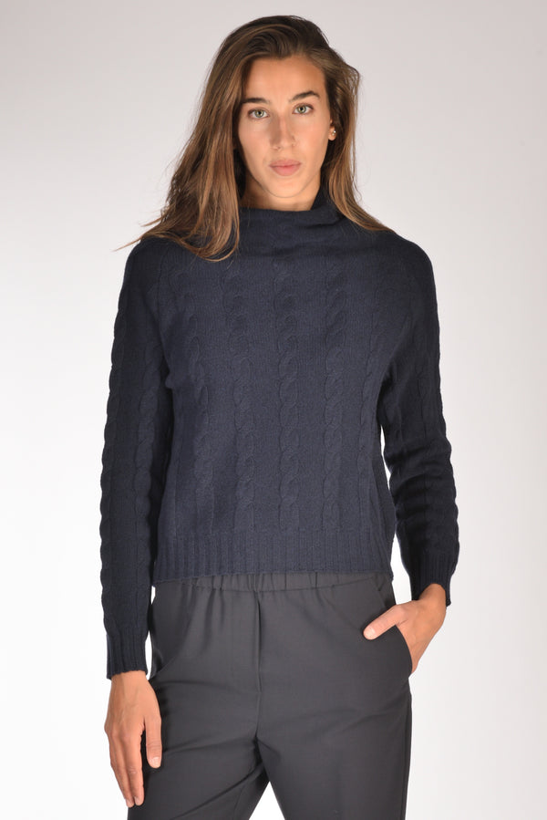 Anne Claire Maglia Cratere Blu Donna