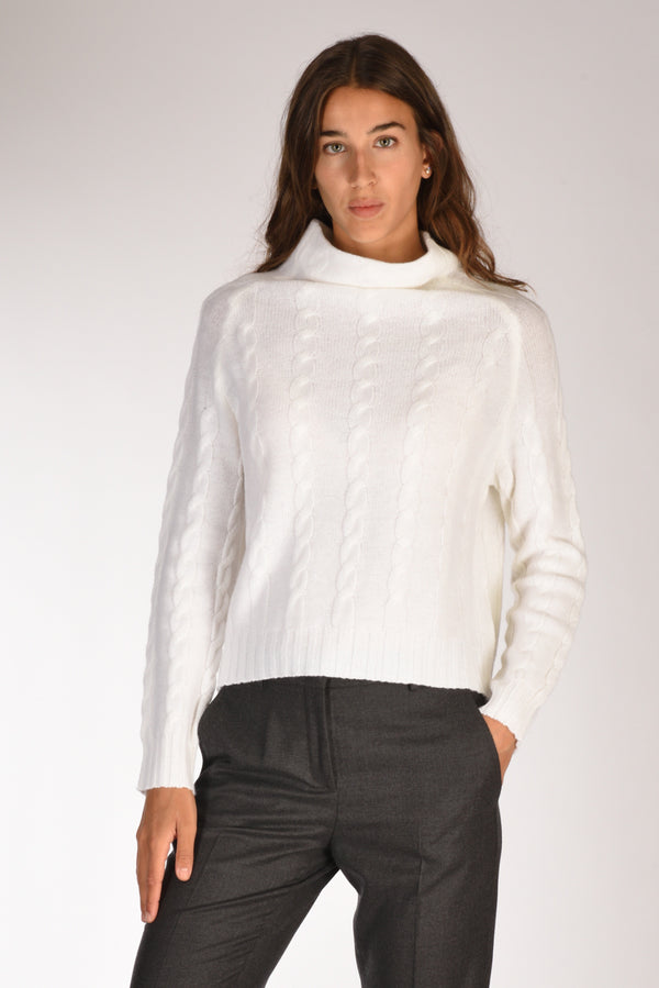 Anne Claire Maglia Cratere Bianco Donna