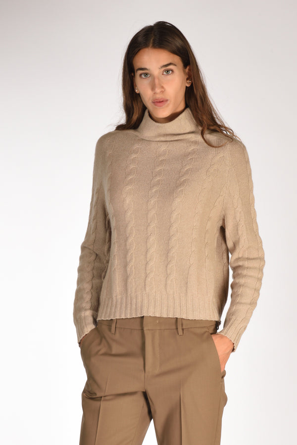Anne Claire Maglia Cratere Beige Donna