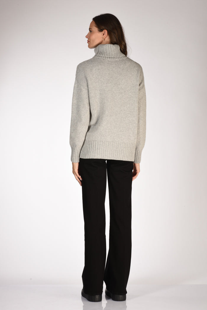 Anne Claire Maglia Collo Alto Grigio Donna - 5