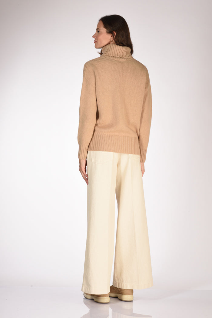 Anne Claire Maglia Collo Alto Beige Donna - 5