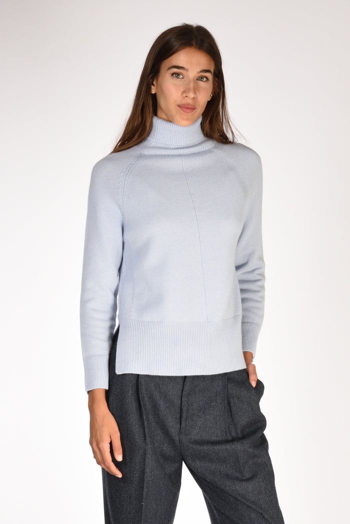 Anne Claire Maglia Collo Alto Azzurro Donna - 1