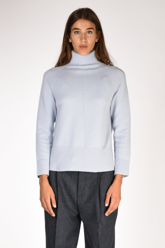 Anne Claire Maglia Collo Alto Azzurro Donna - 2