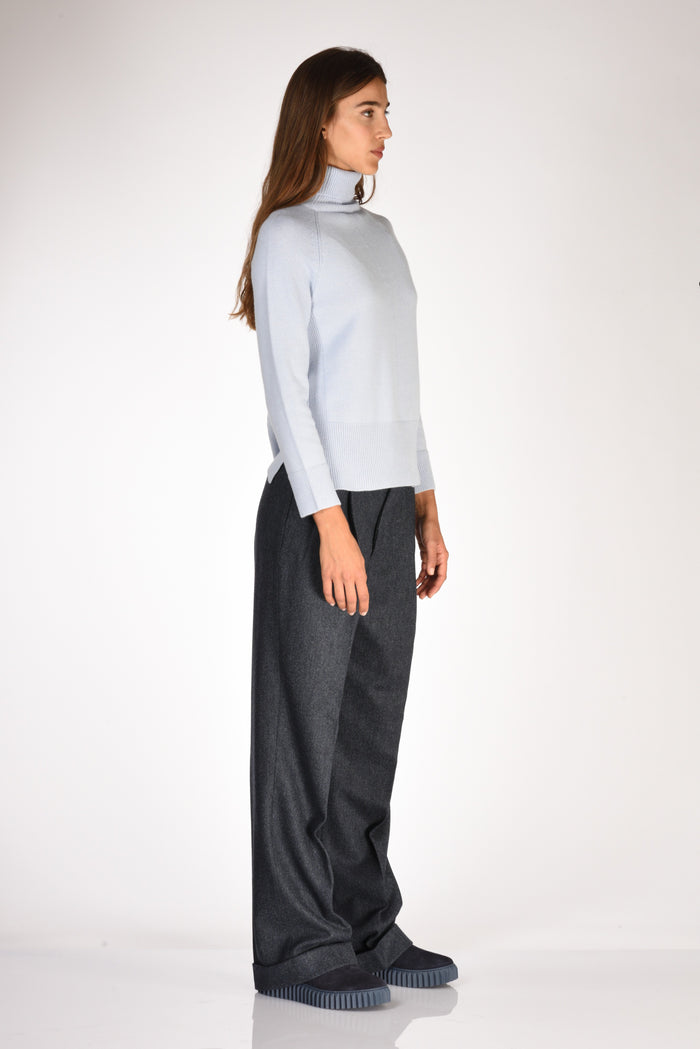 Anne Claire Maglia Collo Alto Azzurro Donna - 4