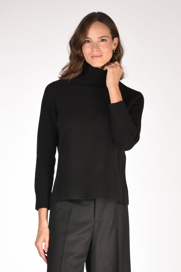 Anne Claire Maglia Collo Alto Nero Donna - 1