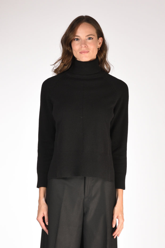 Anne Claire Maglia Collo Alto Nero Donna - 2