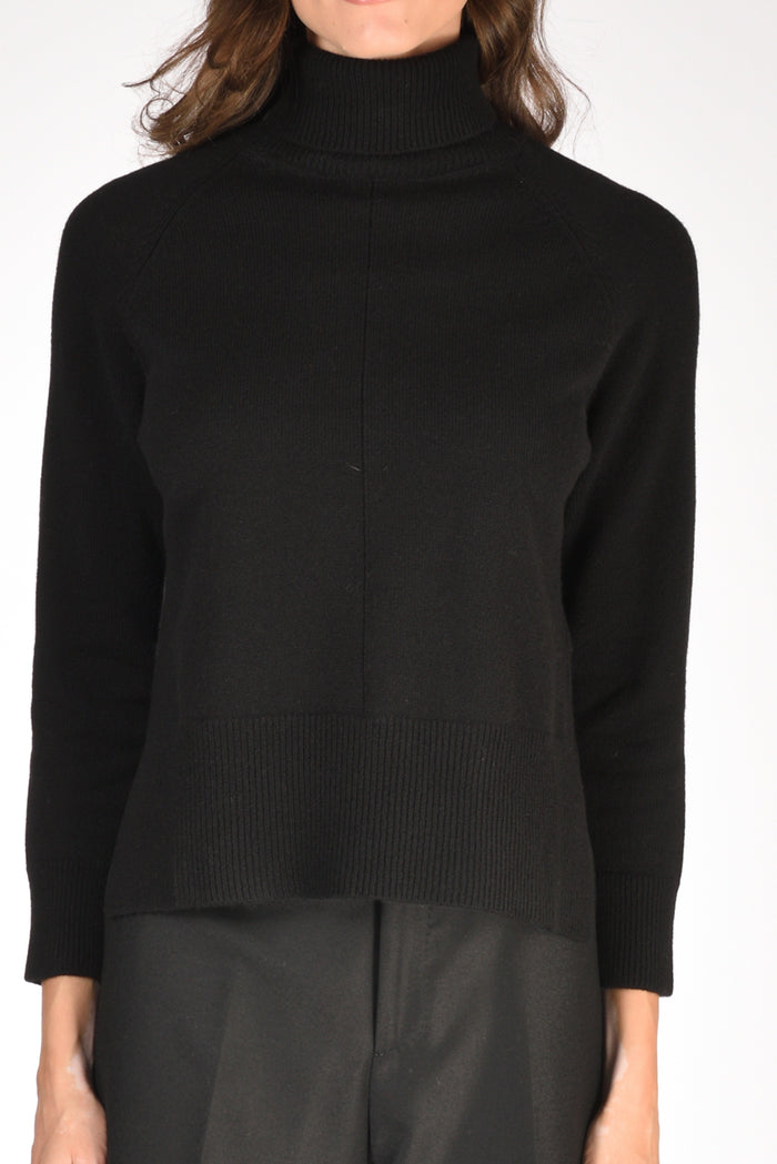 Anne Claire Maglia Collo Alto Nero Donna - 3