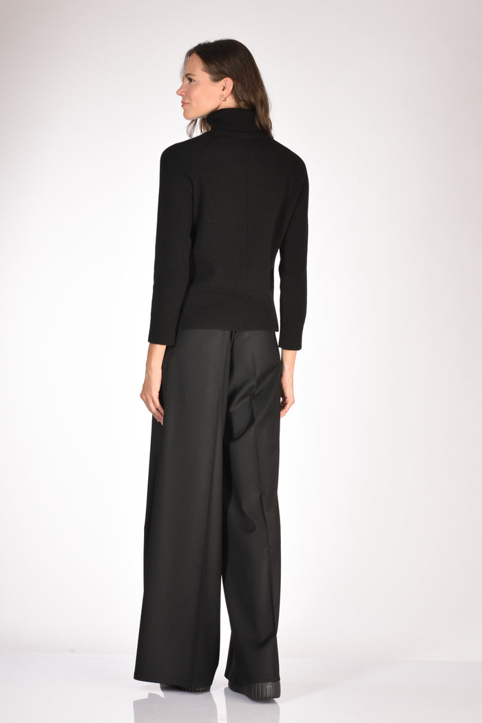 Anne Claire Maglia Collo Alto Nero Donna - 5