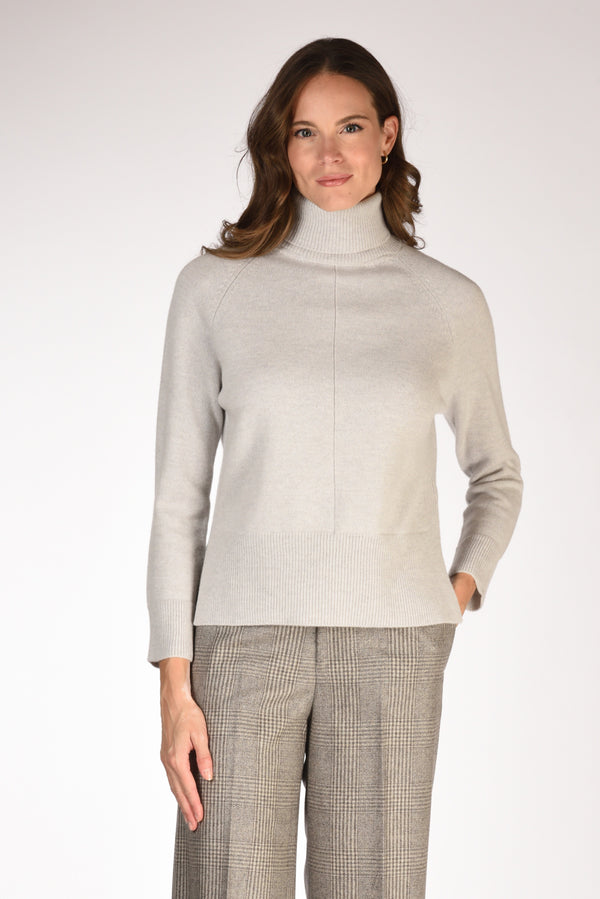 Anne Claire Maglia Collo Alto Grigio Chiaro Donna