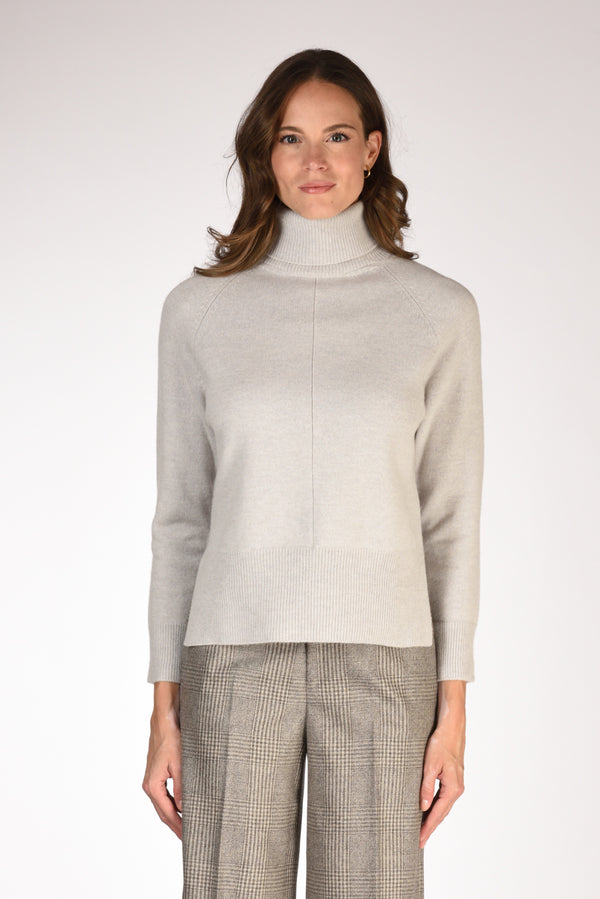 Anne Claire Maglia Collo Alto Grigio Chiaro Donna-2