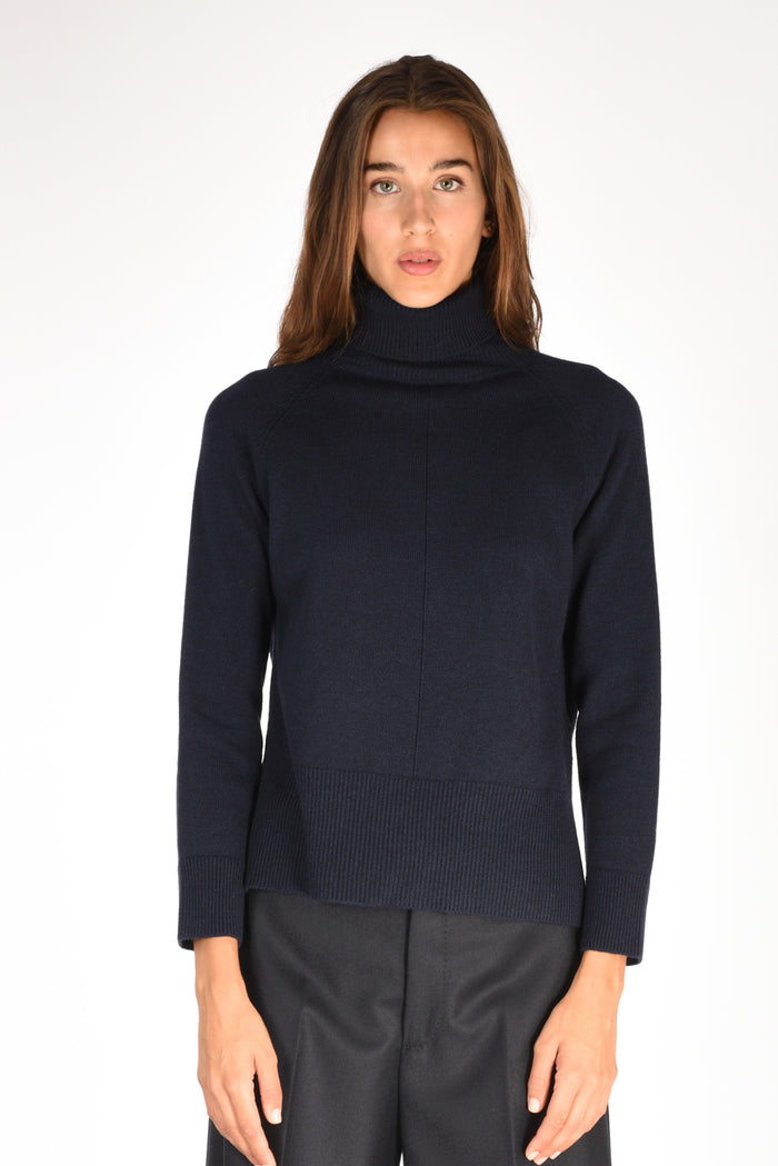 Anne Claire Maglia Collo Alto Blu Donna - 2
