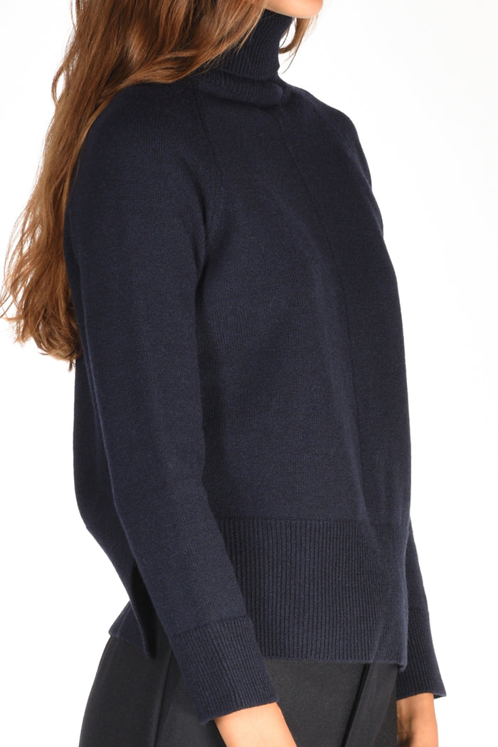 Anne Claire Maglia Collo Alto Blu Donna - 3