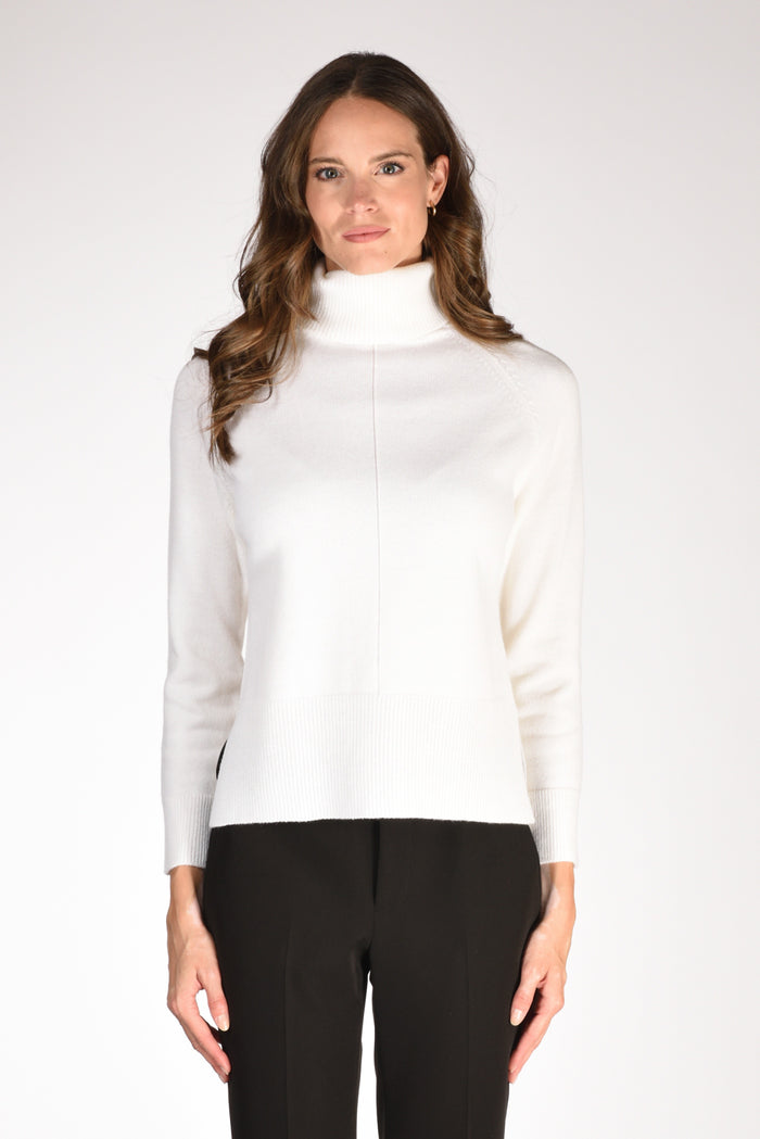 Anne Claire Maglia Collo Alto Bianco Donna - 2