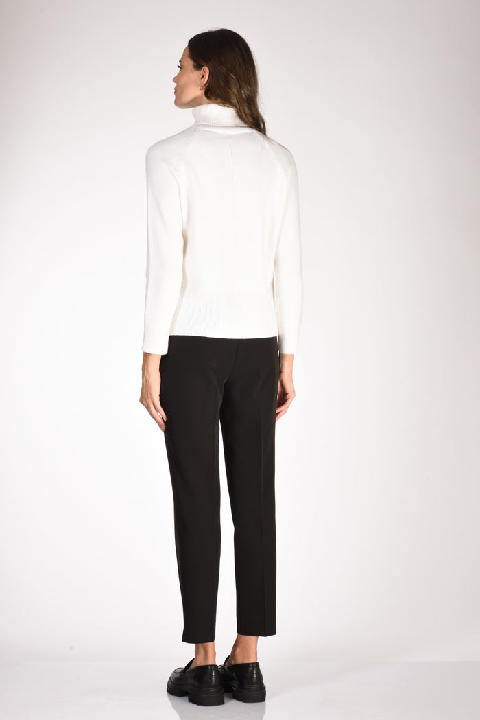 Anne Claire Maglia Collo Alto Bianco Donna - 5
