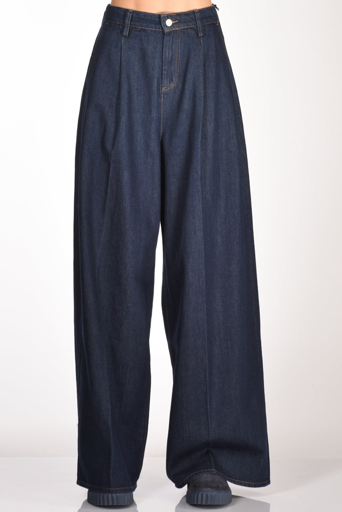 7 For All Mankind Jeans Pleated Blu Donna - 3