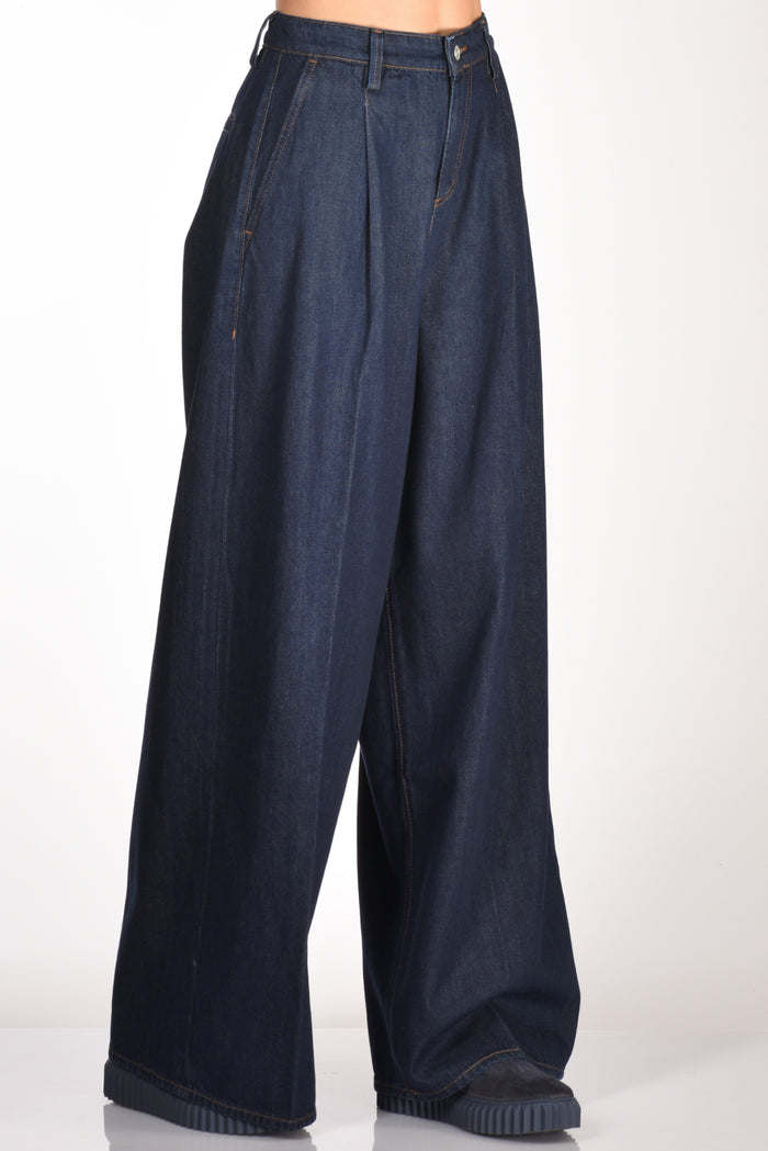 7 For All Mankind Jeans Pleated Blu Donna - 4