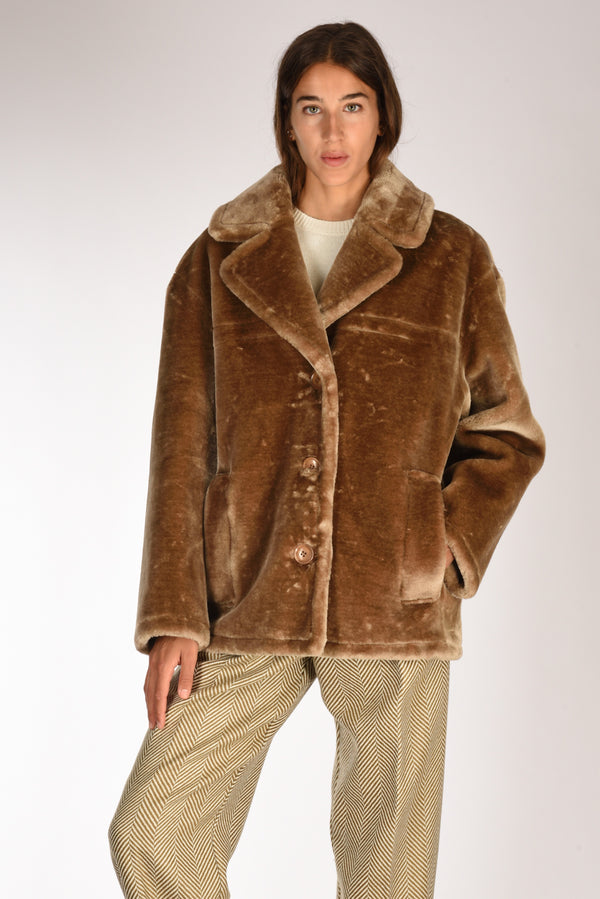 Stand Studio Ecofur Ruby Beige Scuro Donna-2