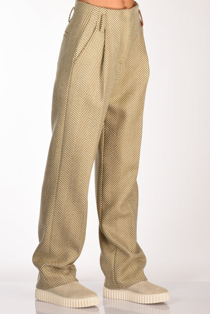Forte Forte Pantaloni Beige/verde Donna - 1