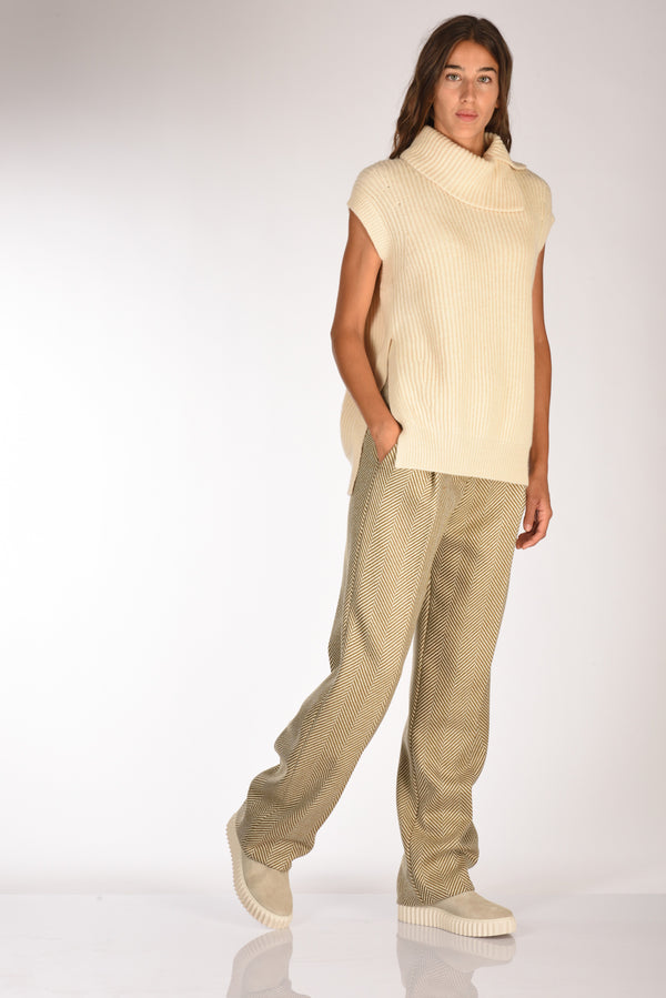 Forte Forte Pantaloni Beige/verde Donna-2