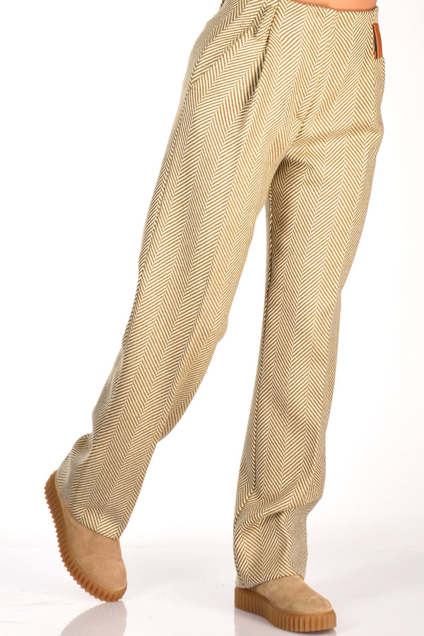Forte Forte Pantaloni Beige/verde Donna-2