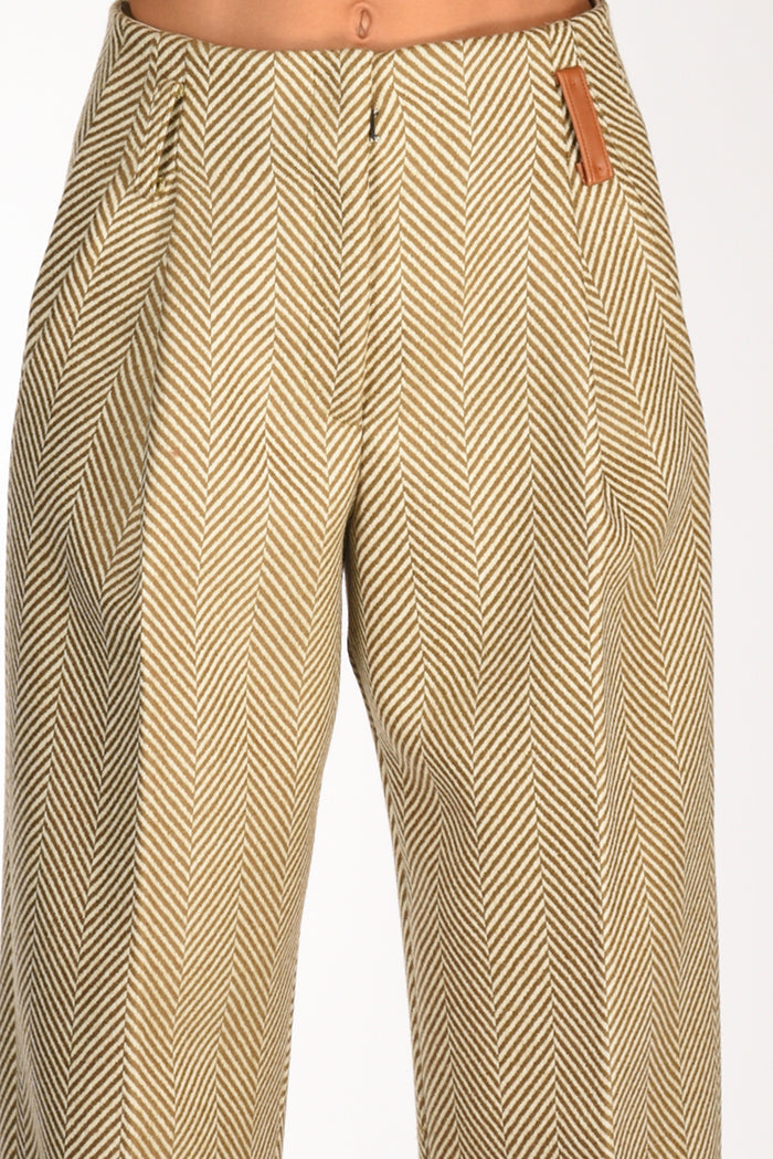 Forte Forte Pantaloni Beige/verde Donna - 4
