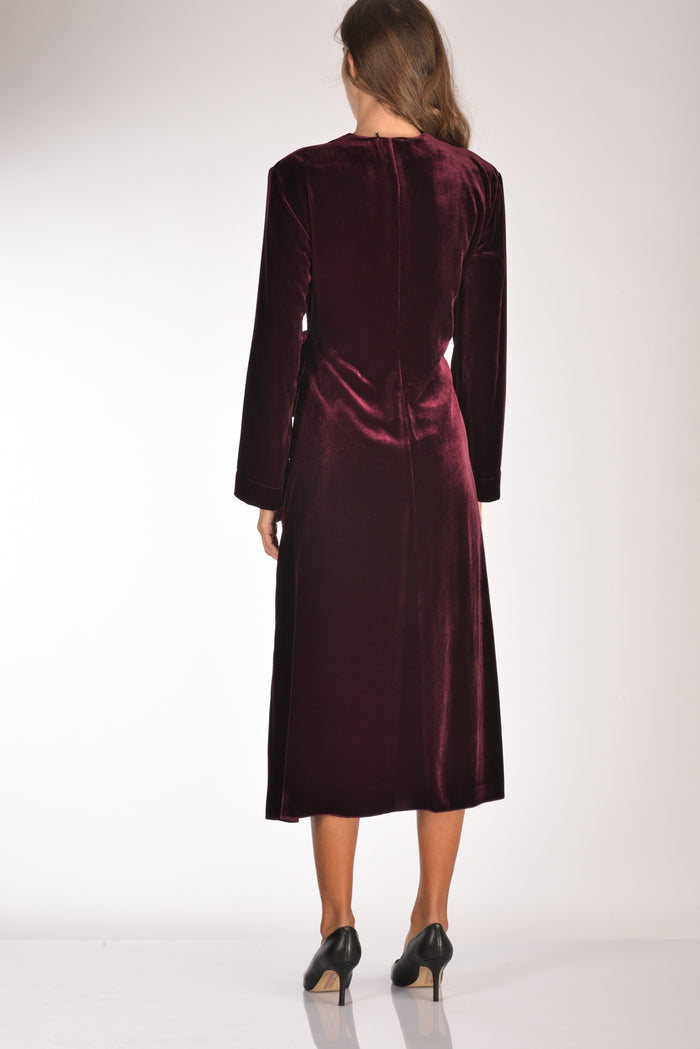 Forte Forte Abito Velluto Bordeaux Donna - 5