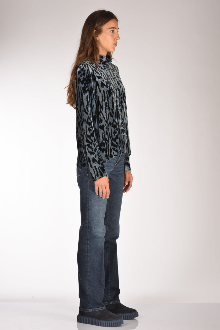 Forte Forte Camicia Velluto Azzurro/nero Donna - 4