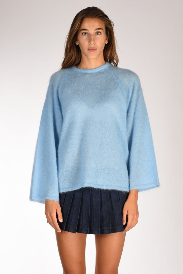 Forte Forte Maglia Mohair Azzurro Donna-2