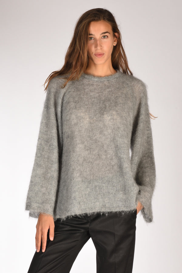 Forte Forte Maglia Mohair Grigio Melange Donna