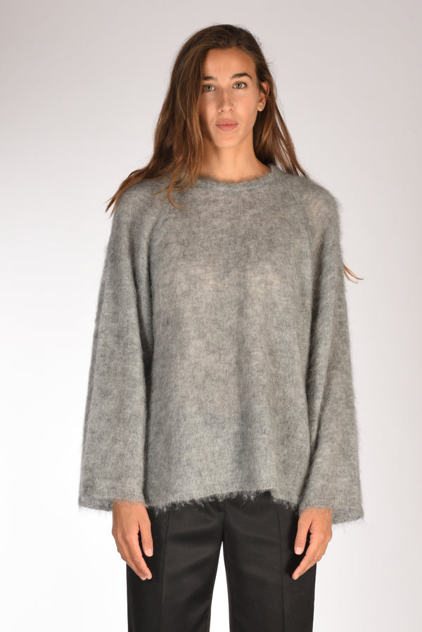 Forte Forte Maglia Mohair Grigio Melange Donna-2