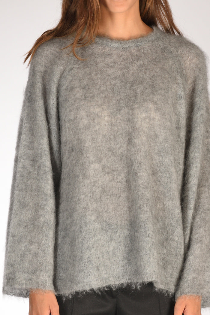Forte Forte Maglia Mohair Grigio Melange Donna - 3