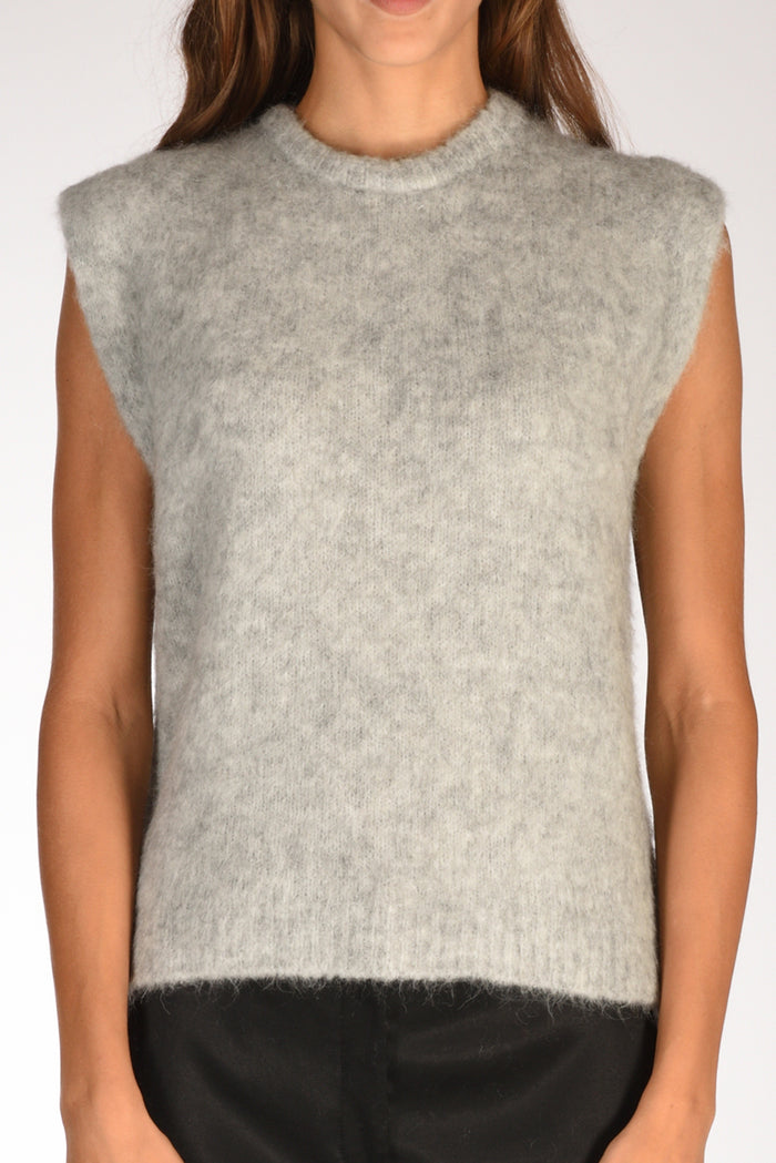 Forte Forte Gilet Maglia Grigio Chiaro Donna - 3