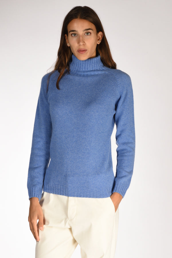 Five Collo Alto Blu Chiaro Donna