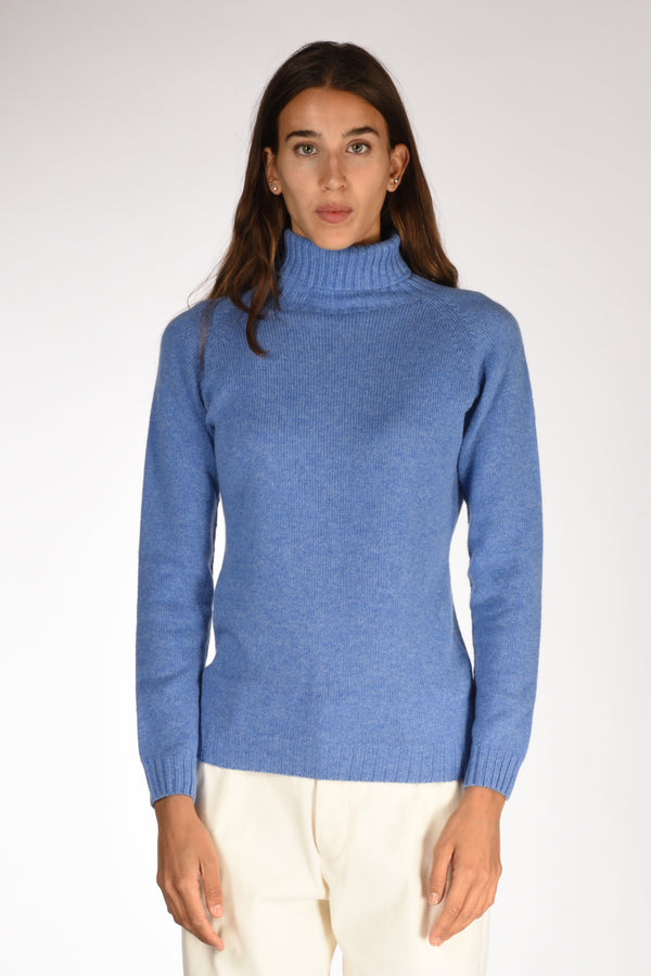 Five Collo Alto Blu Chiaro Donna-2