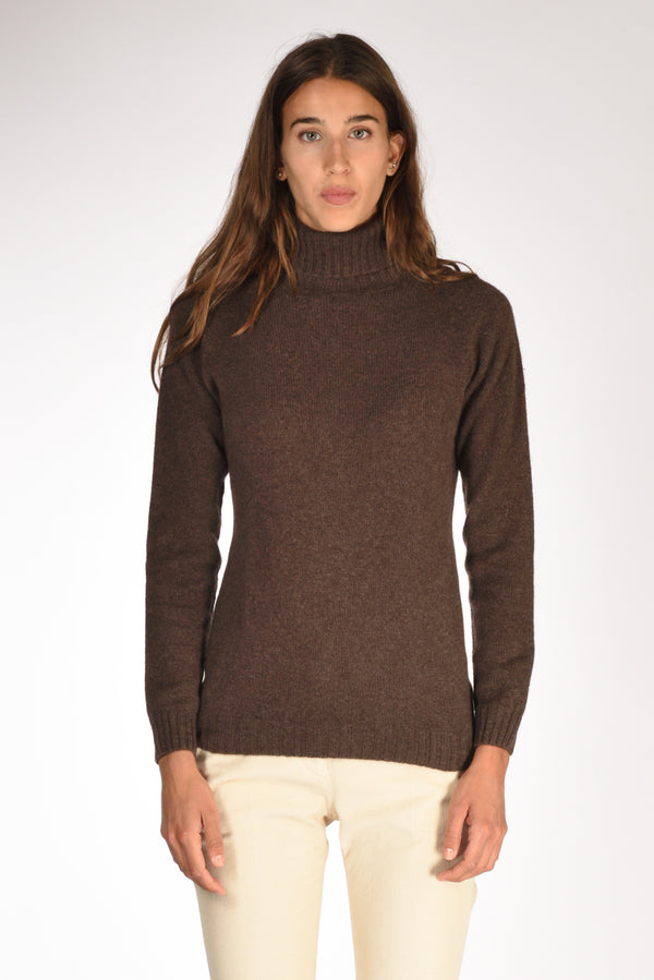 Five Collo Alto Marrone Donna-2