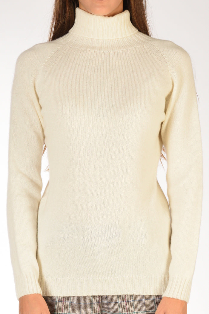 Five Collo Alto Bianco Naturale Donna - 3
