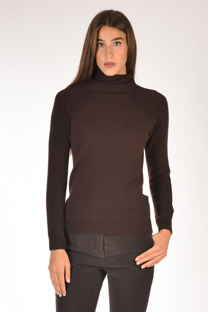 Five Collo Alto Marrone Scuro Donna - 1