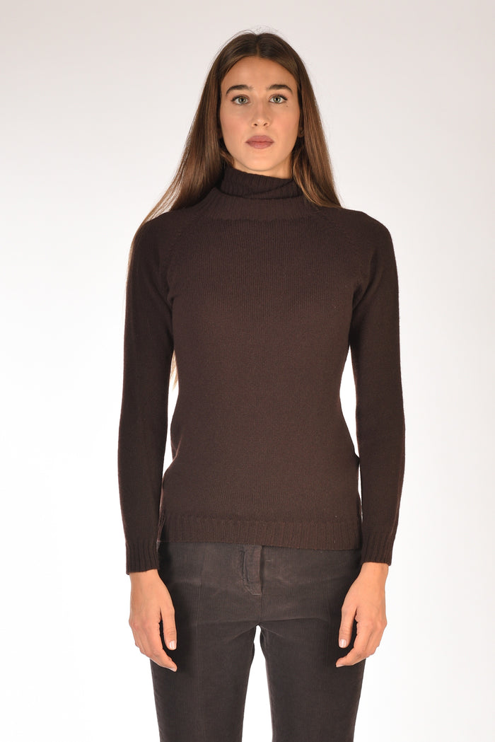 Five Collo Alto Marrone Scuro Donna - 2
