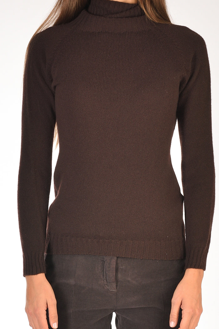 Five Collo Alto Marrone Scuro Donna - 3