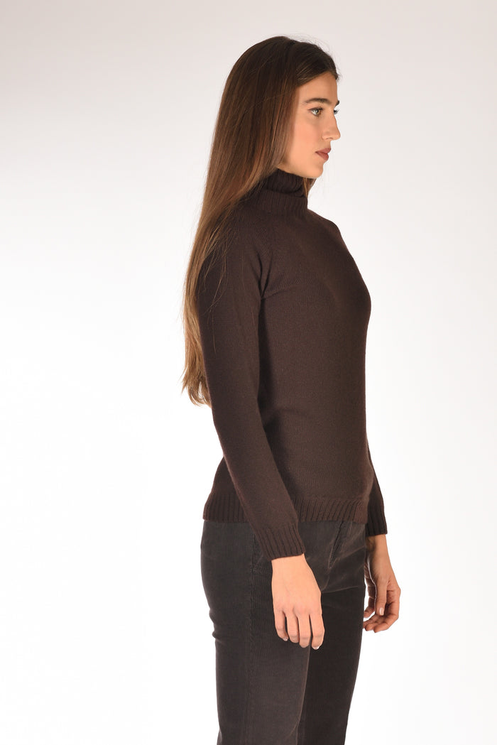 Five Collo Alto Marrone Scuro Donna - 4