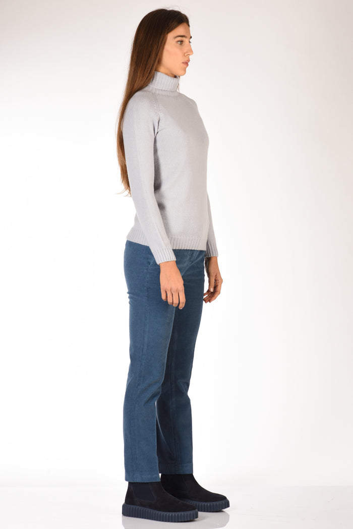 Five Collo Alto Azzurro Chiaro Donna - 4