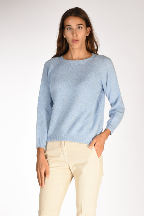 Five Maglia Girocollo Azzurro Donna