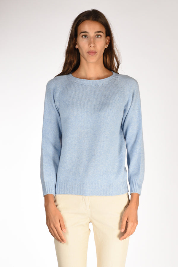 Five Maglia Girocollo Azzurro Donna-2